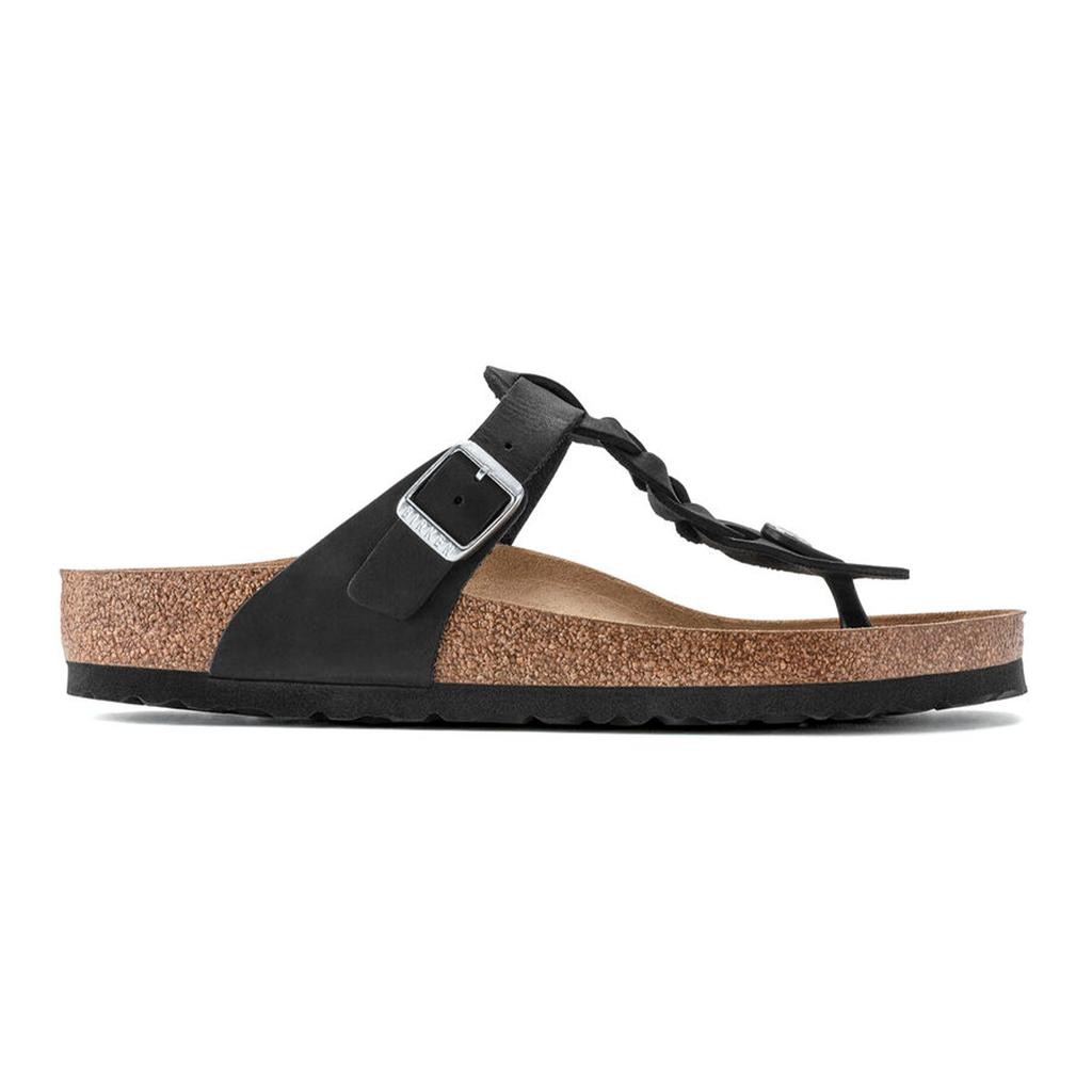 Birkenstock Gızeh Leoı Braıded Kadın Siyah Parmak Arası Terlik 1021349