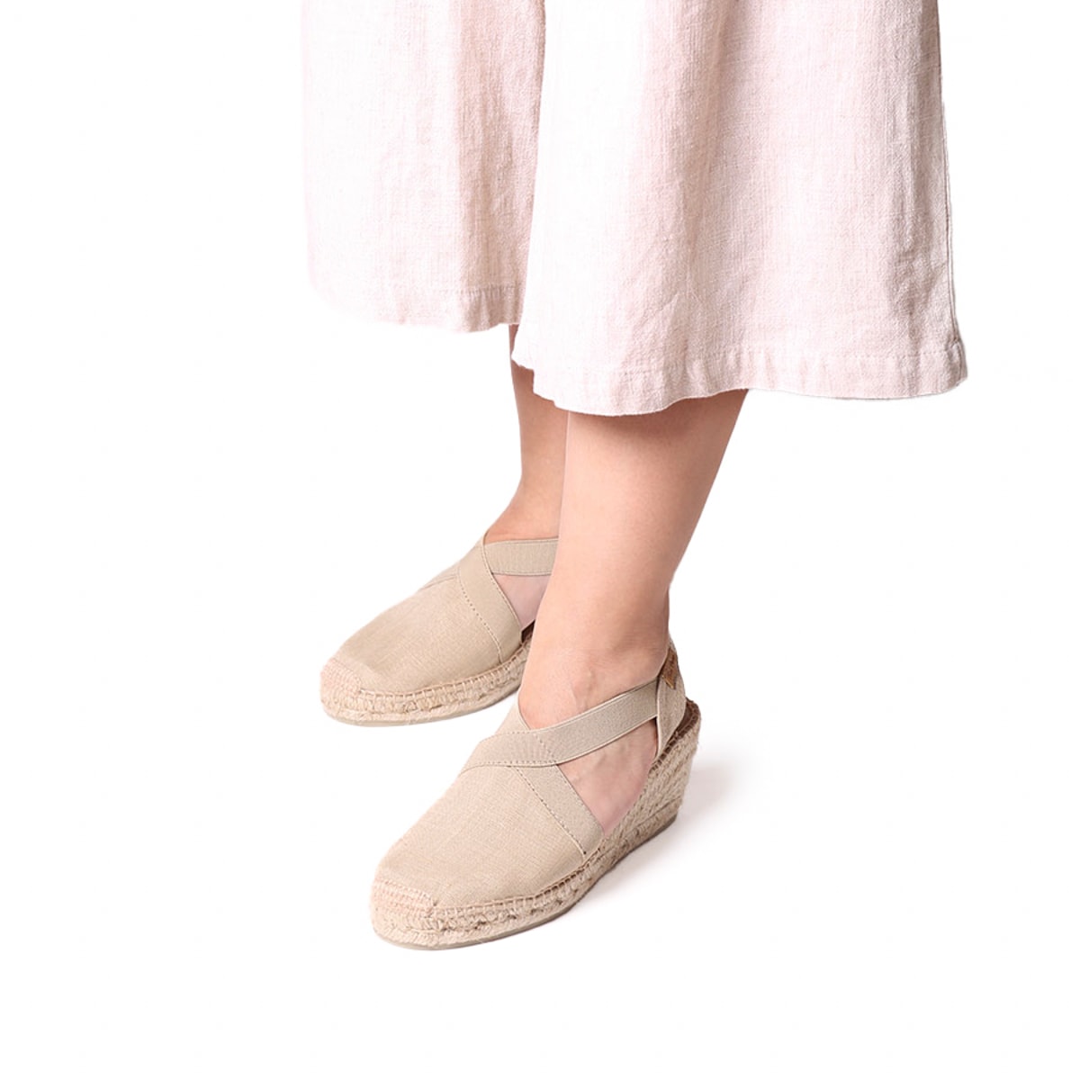 Toni Pons Ter Elastic Linen Pedra Kadın Taş Dolgu Topuk Espadril 1TONW2020089