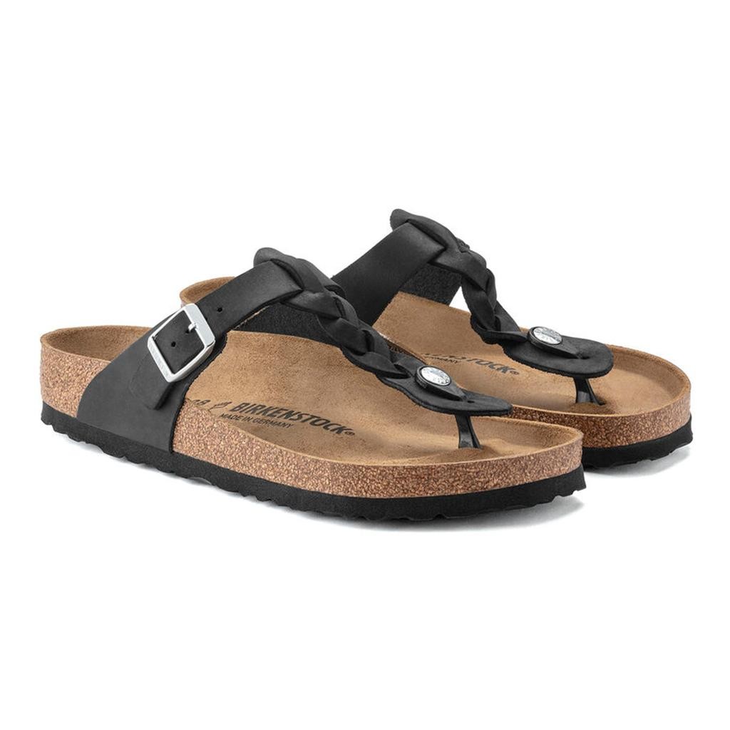 Birkenstock Gızeh Leoı Braıded Kadın Siyah Parmak Arası Terlik 1021349