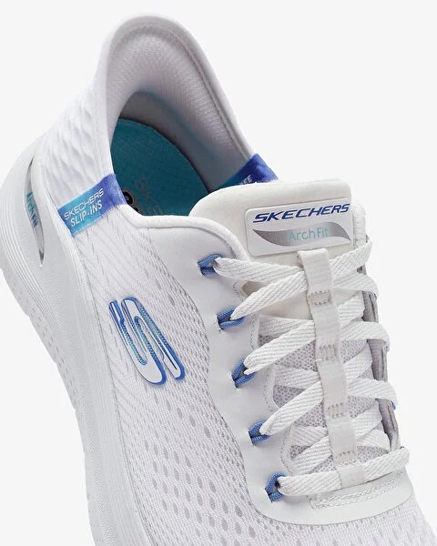 Skechers Arch Fit 2.0 - Easy Chic Kadın Beyaz Mavi Spor Ayakkabı