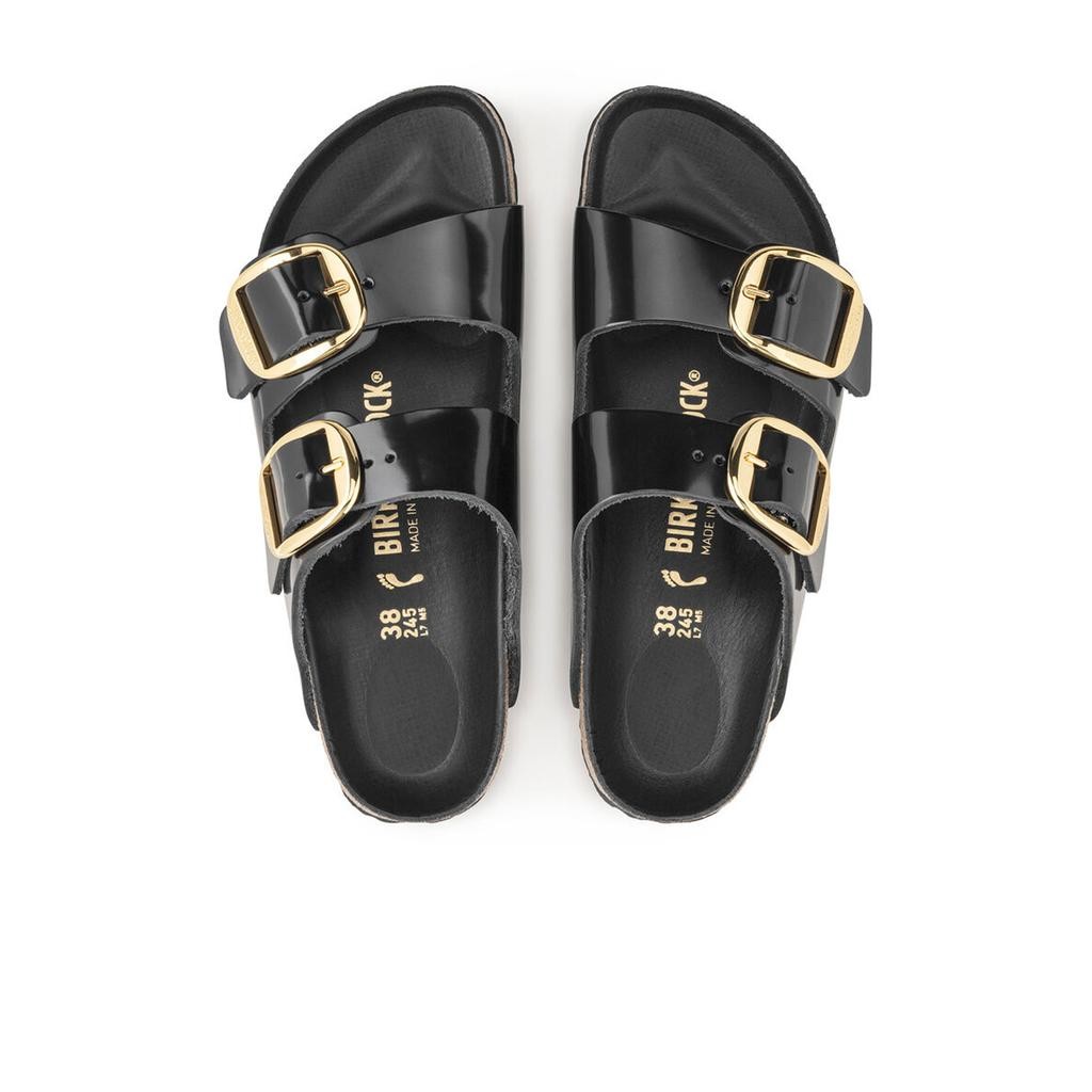 Birkenstock Arızona Bıg Buckle Nl Hıgh Shıne Siyah Kadın Çift Tokalı Terlik 1021476