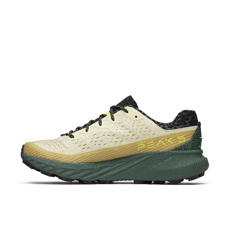 Merrell Agılıty Peak 5 Erkek Bej Yeşil Patika Koşusu Ayakkabısı J068337