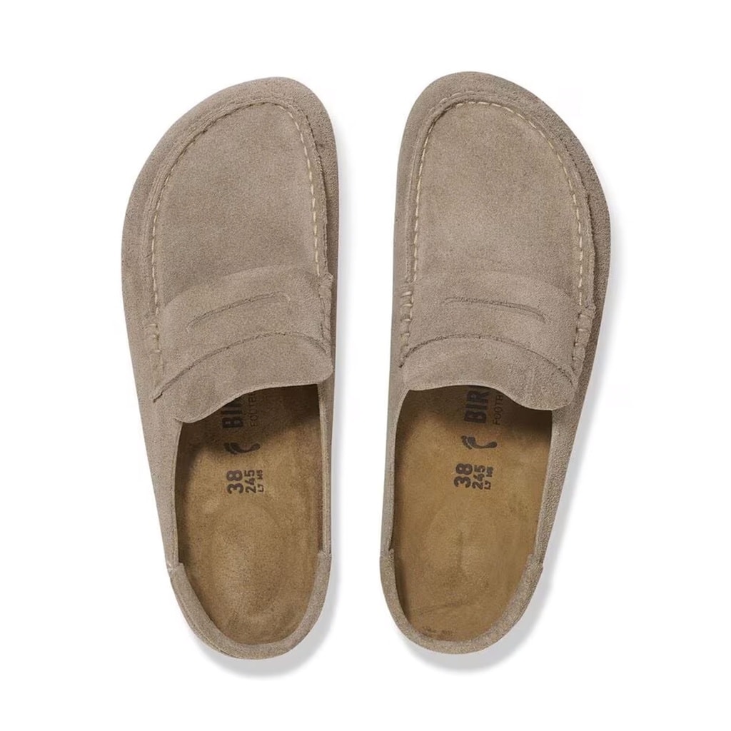 Birkenstock Naples Vl Wrapped Bej Süet Kapalı Terlik Ünisex 1029710