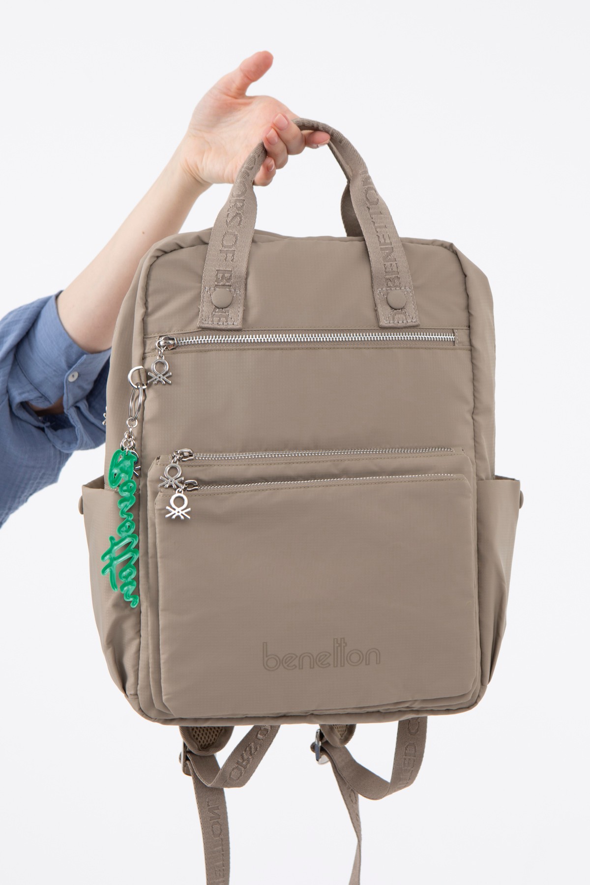 Unıted Colours Of Benetton Kadın Sırt Çantası BNT_1465 - Taş
