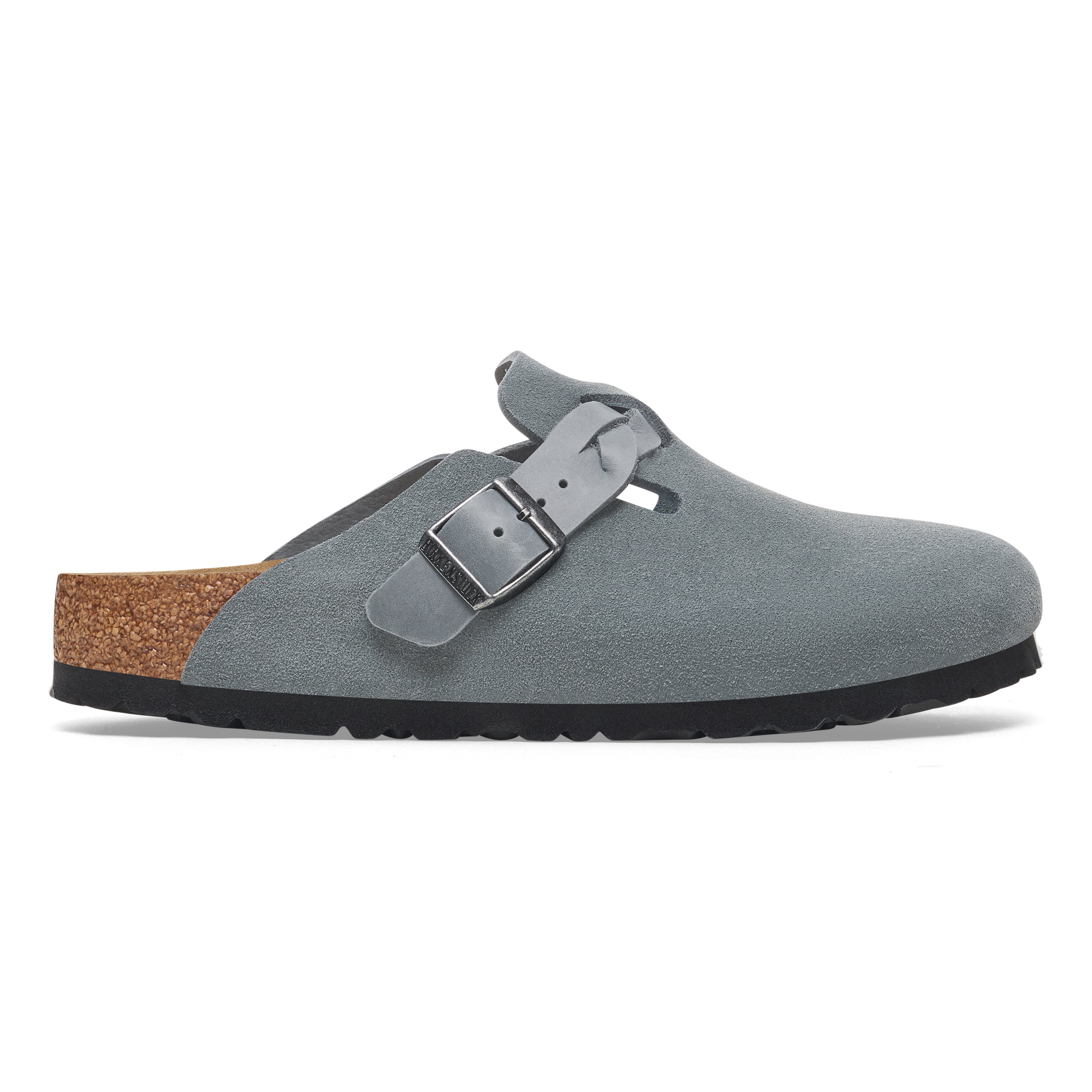 Birkenstock Boston Vl Leoı Braıded Kadın Gri Süet Burnu Kapalı Terlik 1029086