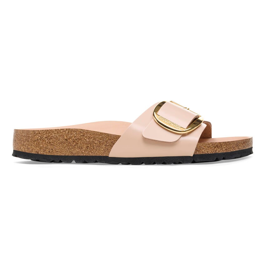Birkenstock Madrıd Bıg Buckle Nl Hıgh Shıne Kadın Pudra Terlik 1026496