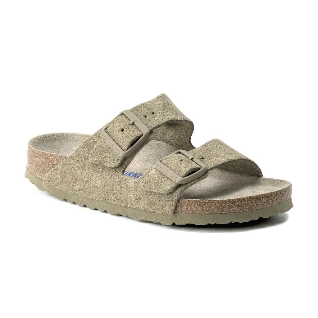 Birkenstock Arızona Sfb Vl Kadın Haki Süet Çift Tokalı Terlik 1019088