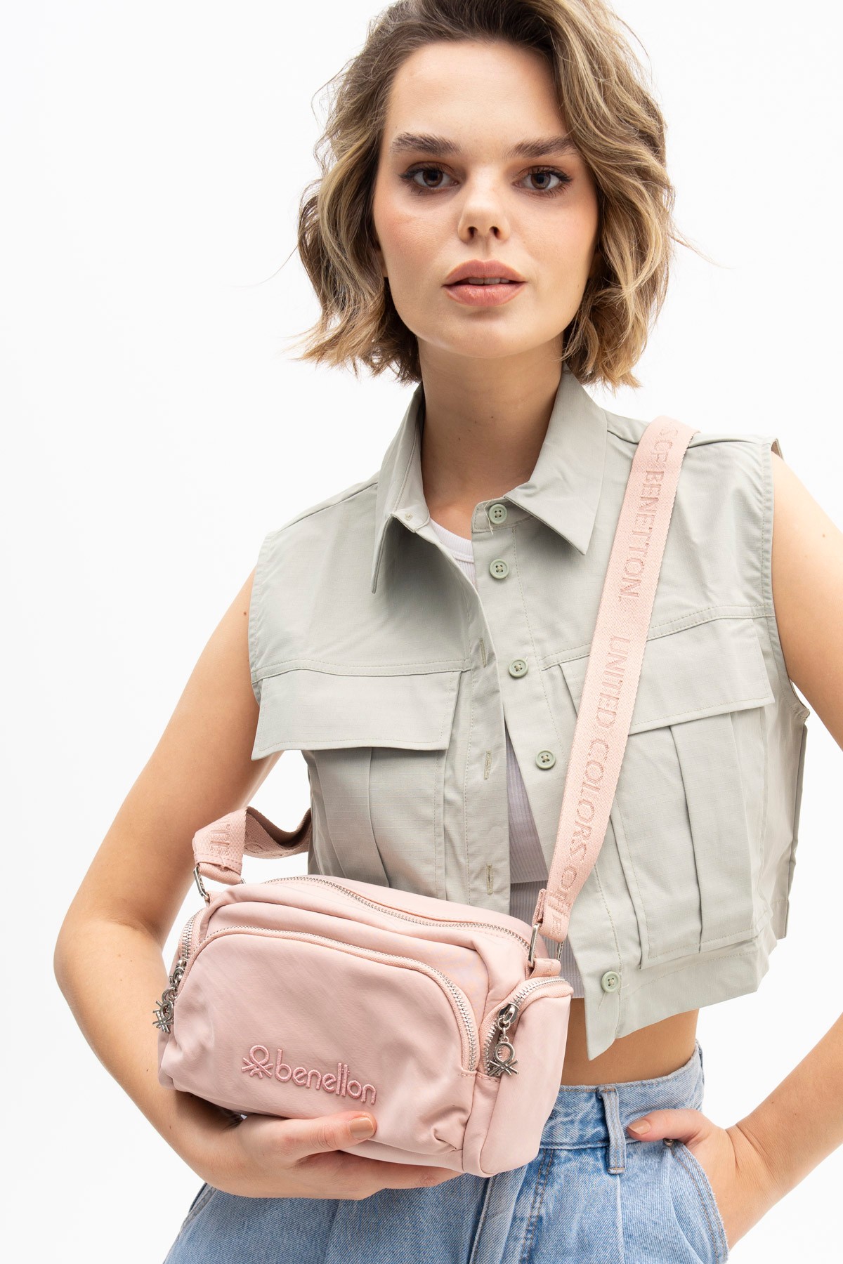 Unıted Colors Of Benetton Kadın Çapraz Çanta BNT_1201 - pembe