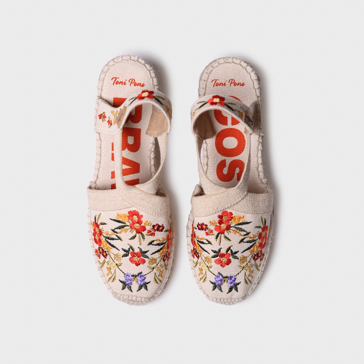 Toni Pons Montjoı Dalia Kadın Bej Çiçek Desen Dolgu Topuk Espadril 1TONW2025085