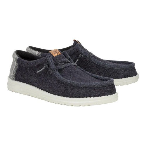 Hey Dude Wally Jute Black Granite Grey HD.43085-ONS