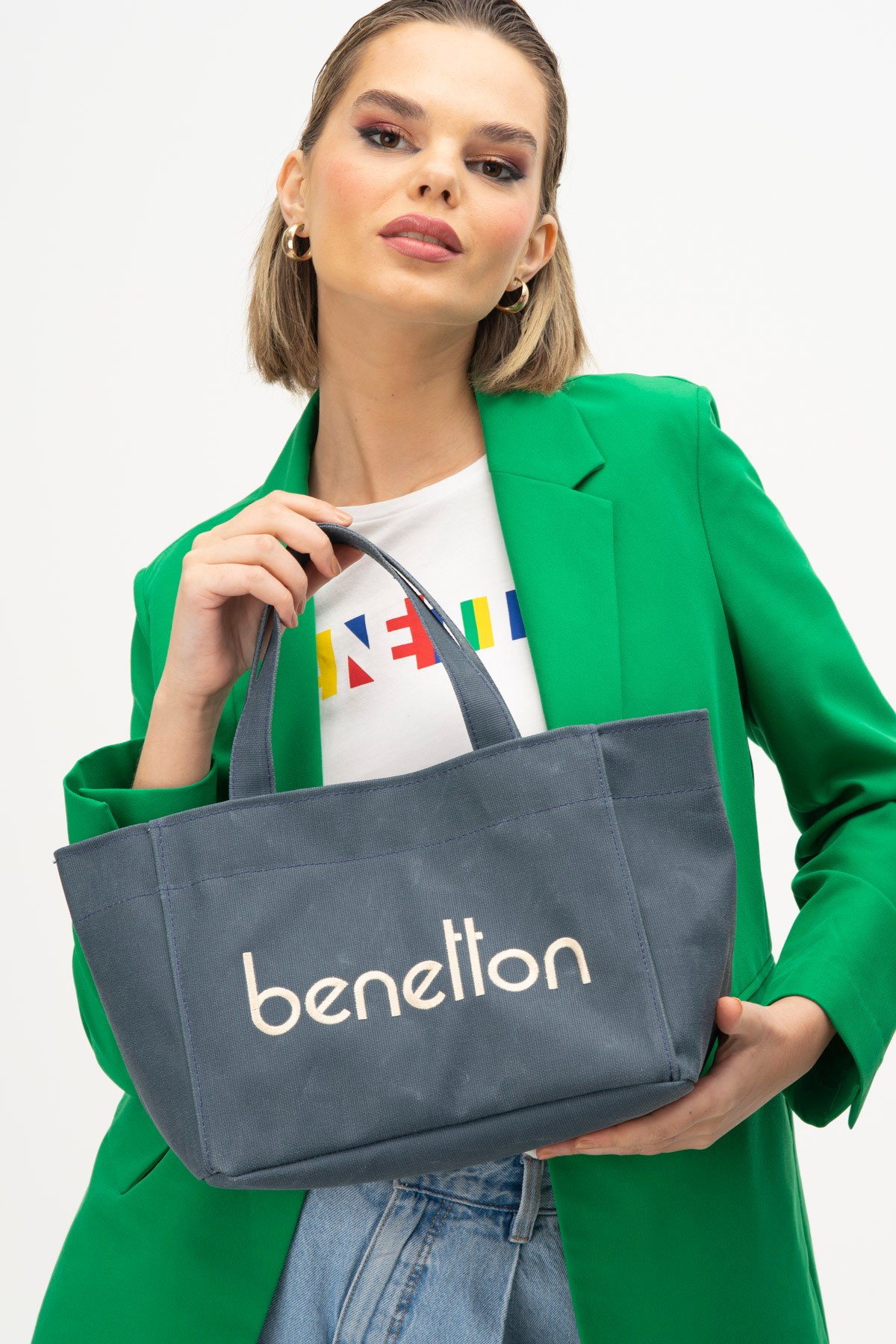 Unıted Colours Of Benetton Kadın Omuz Kol Çantası - Lacivert