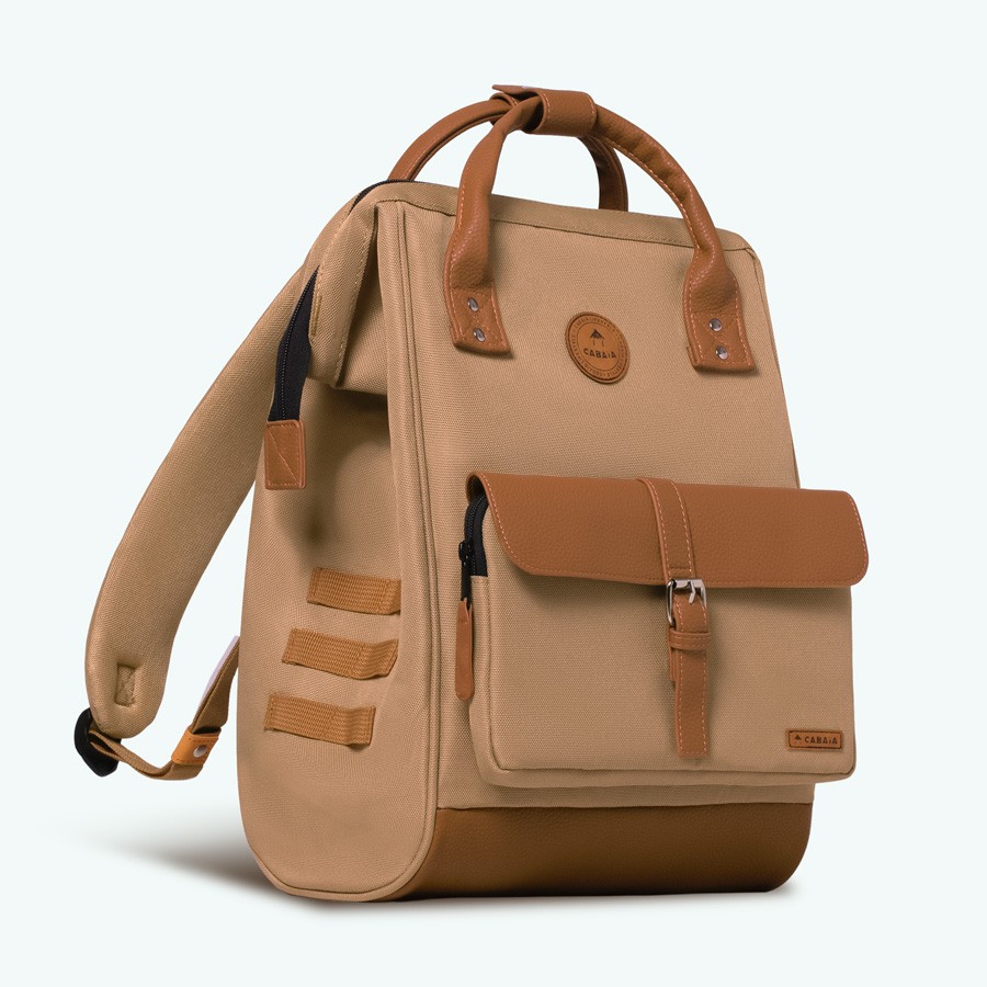 Cabaia Sırt Çantası Adventurer Kuala Lumpur Medıum Cream Camel Leather
