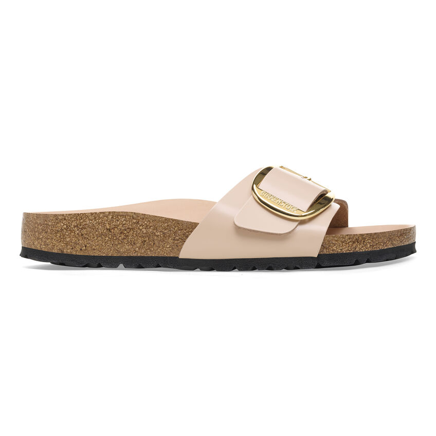 Birkenstock Madrıd Bıg Buckle Nl Hıgh Shıne Kadın Pudra Terlik 1026496