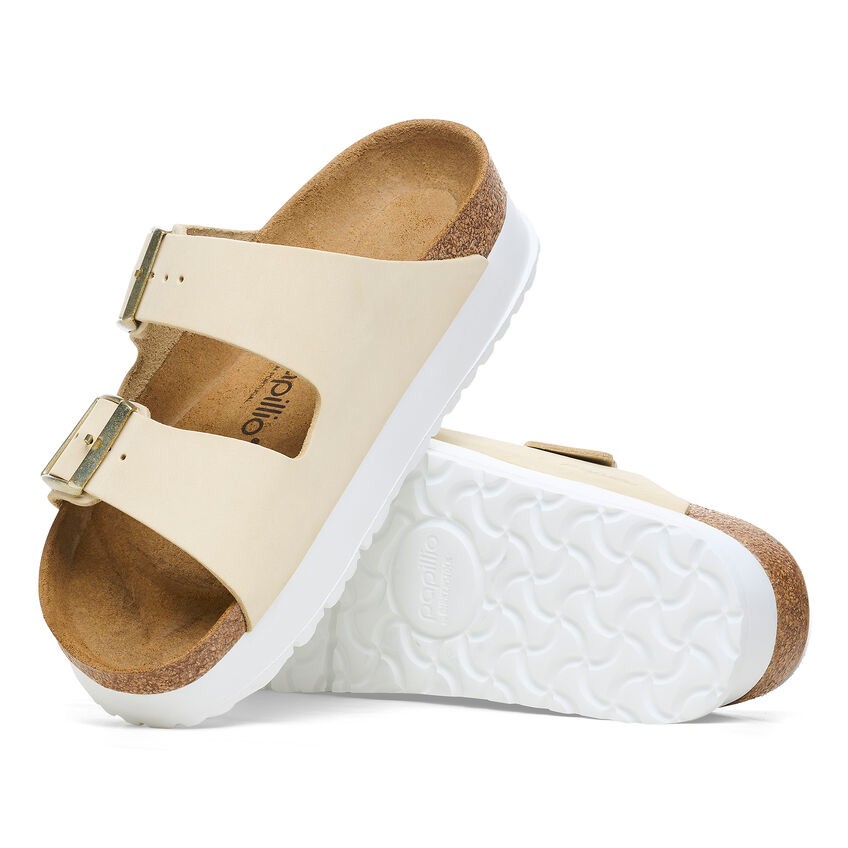Birkenstock Arızona Platform Flex Nu Kadın Bej Terlik 1026924