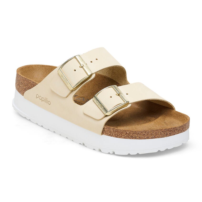 Birkenstock Arızona Platform Flex Nu Kadın Bej Terlik 1026924