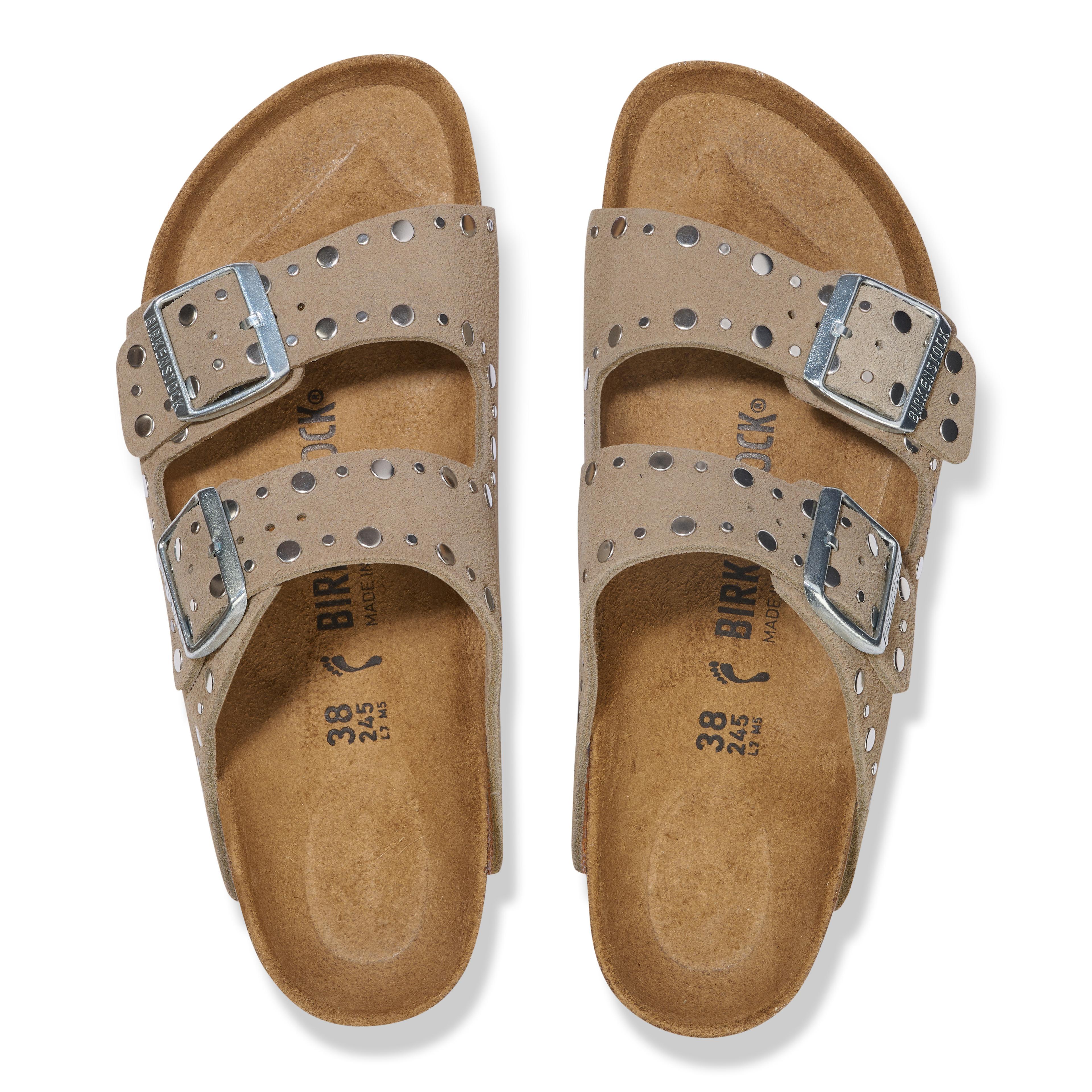 Birkenstock Arızona Vl Rıvet Kadın Açık Kahve Süet Tokalı Terlik 1029390