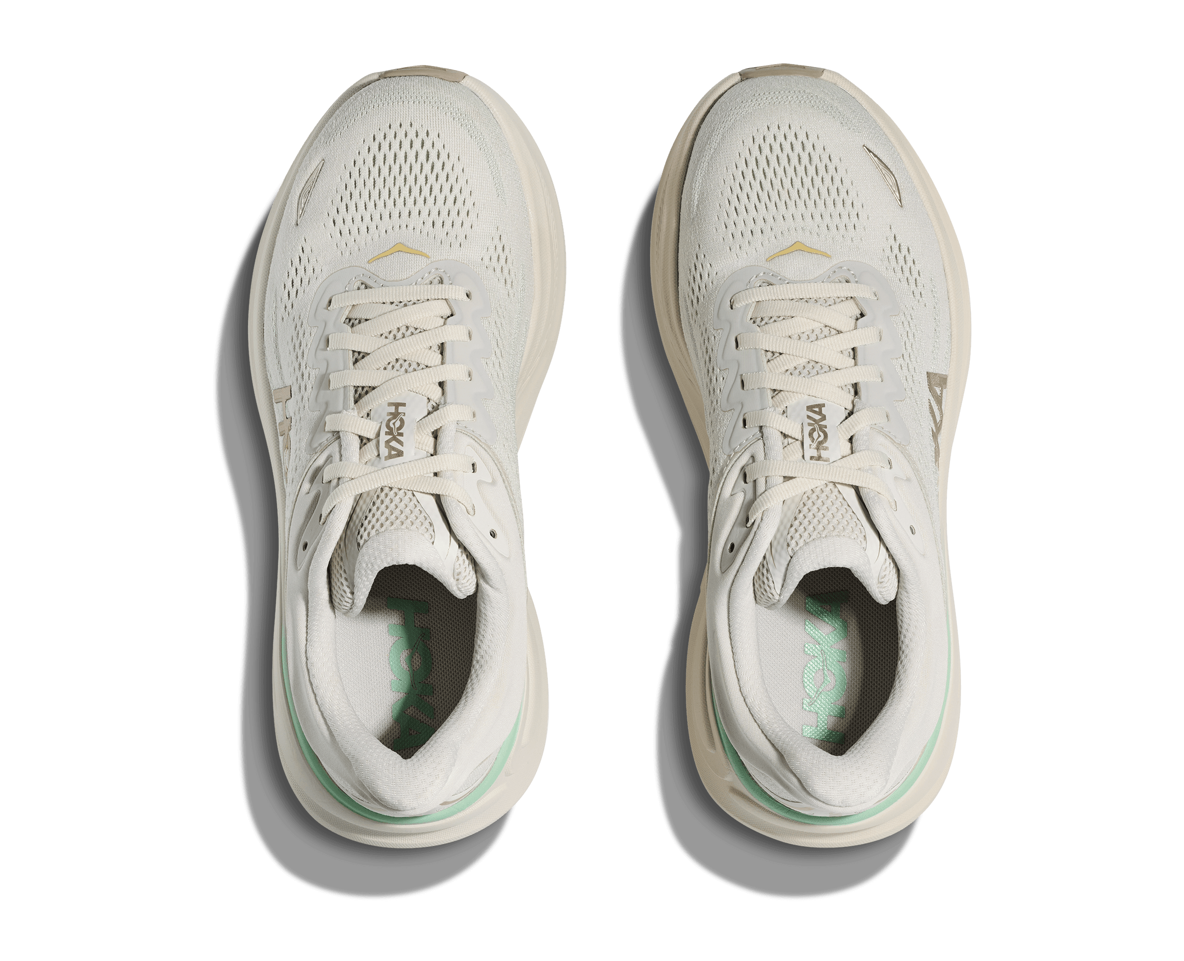Hoka Bondi 9 Kadın Beyaz Yeşil Koşu Ayakkabısı 1162012-TLSL