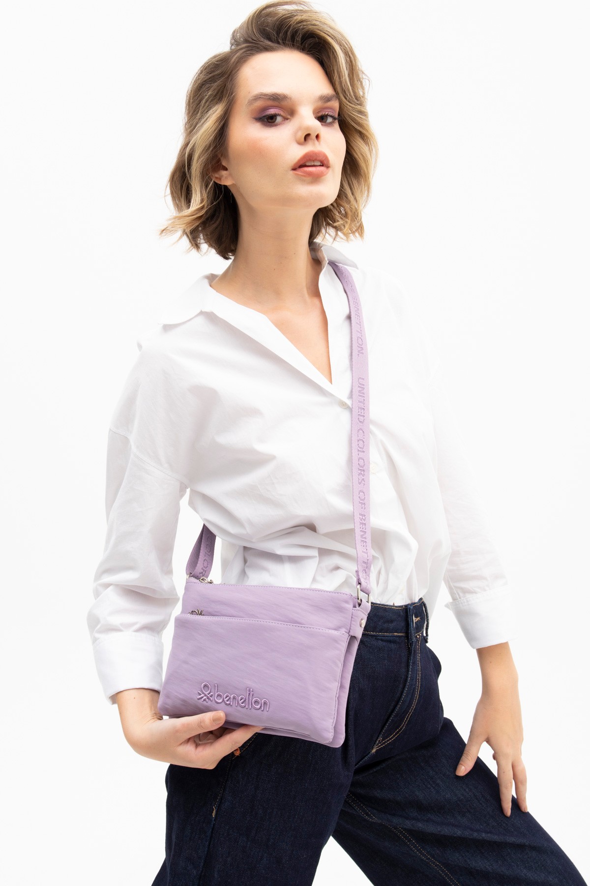 Unıted Colors Of Benetton Kadın Çapraz Çanta BNT_1200 - Lila