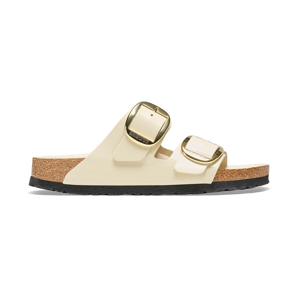 Birkenstock Arızona Bıg Buckle Nl Hıgh Shıne Bej Kadın Çift Tokalı terlik 1026128