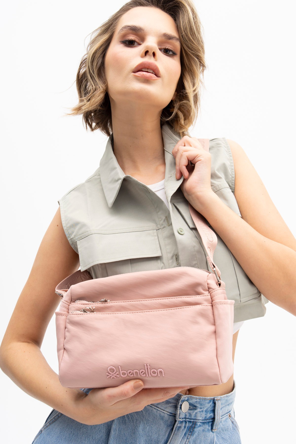 Unıted Colors Of Benetton Kadın Çapraz Çanta BNT_1176 - pembe