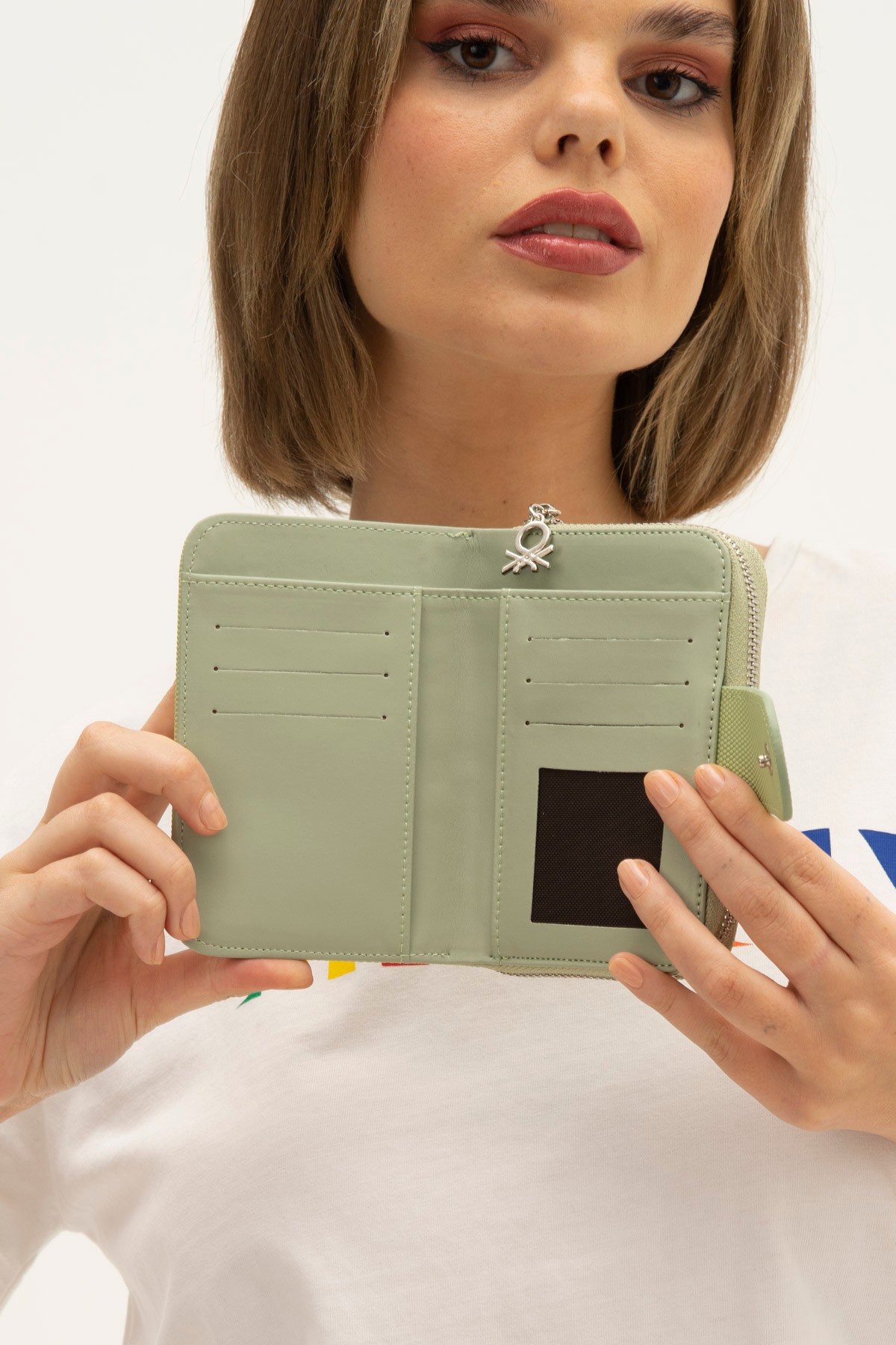 Unıted Colours Of Benetton Kadın Cüzdan - Yeşil