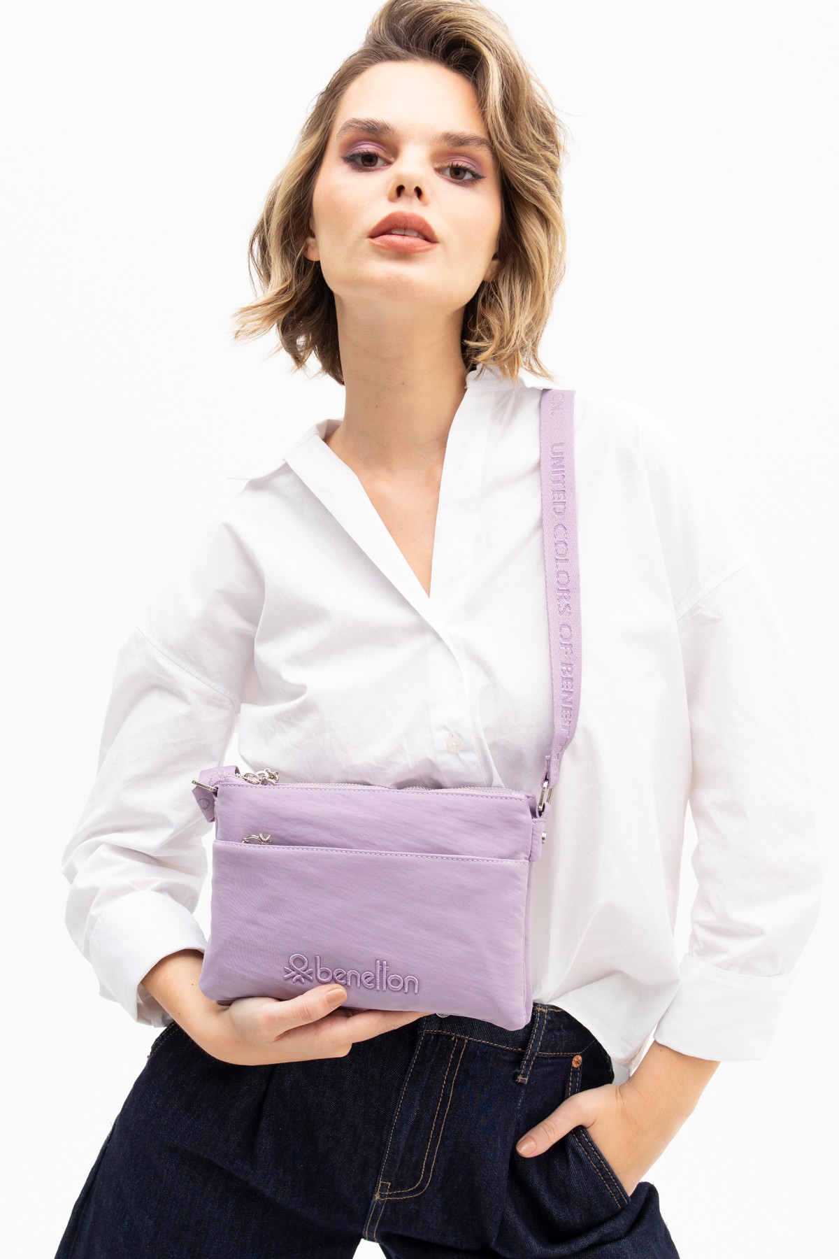 Unıted Colors Of Benetton Kadın Çapraz Çanta BNT_1200 - Lila