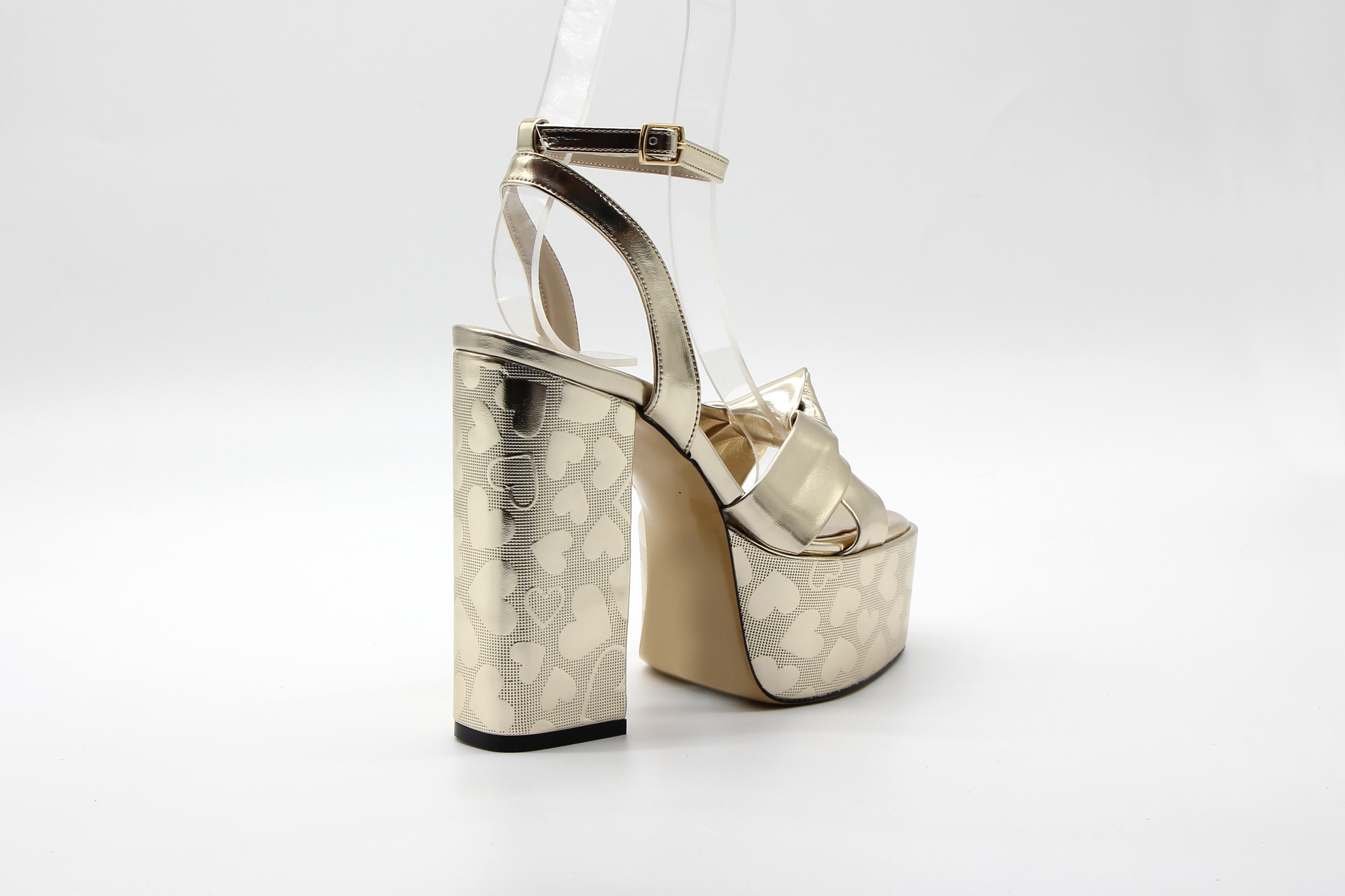 Marcamiss Kadın Platform Sandalet - Altın