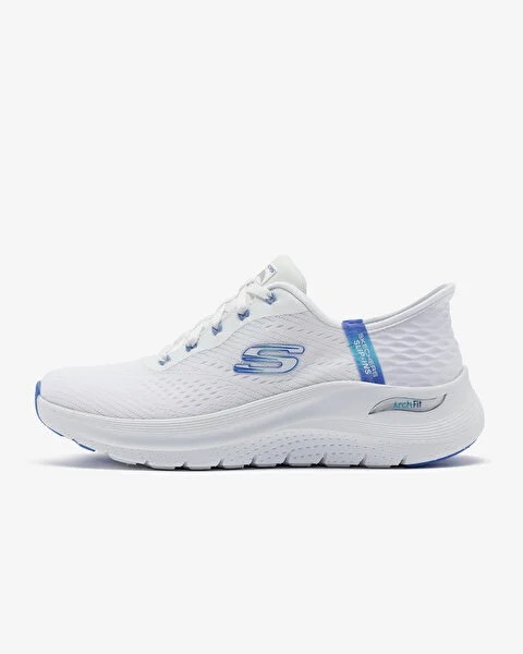 Skechers Arch Fit 2.0 - Easy Chic Kadın Beyaz Mavi Spor Ayakkabı
