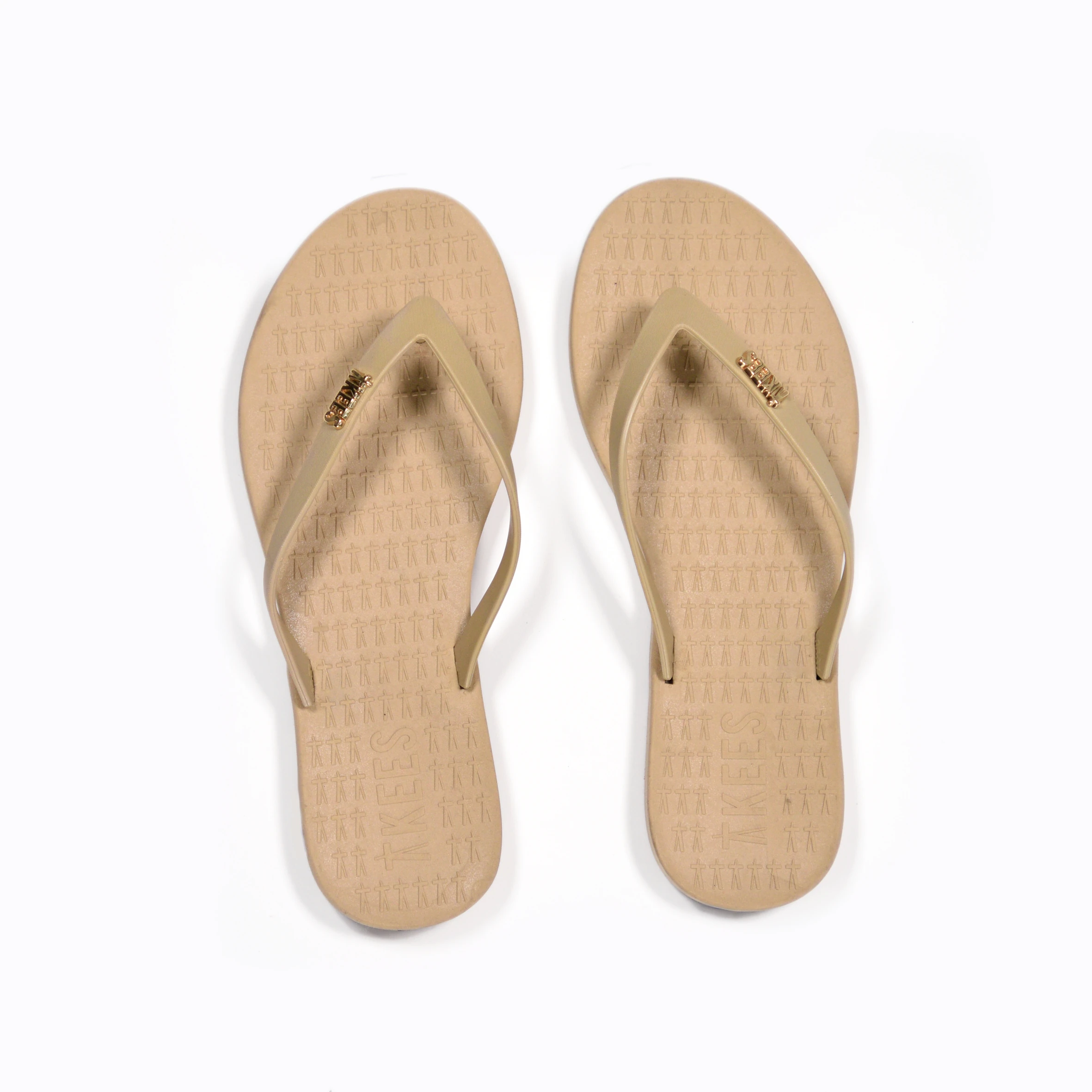 Tkees Kadın Krem Parmak Arası Plaj Terlik TK-P203