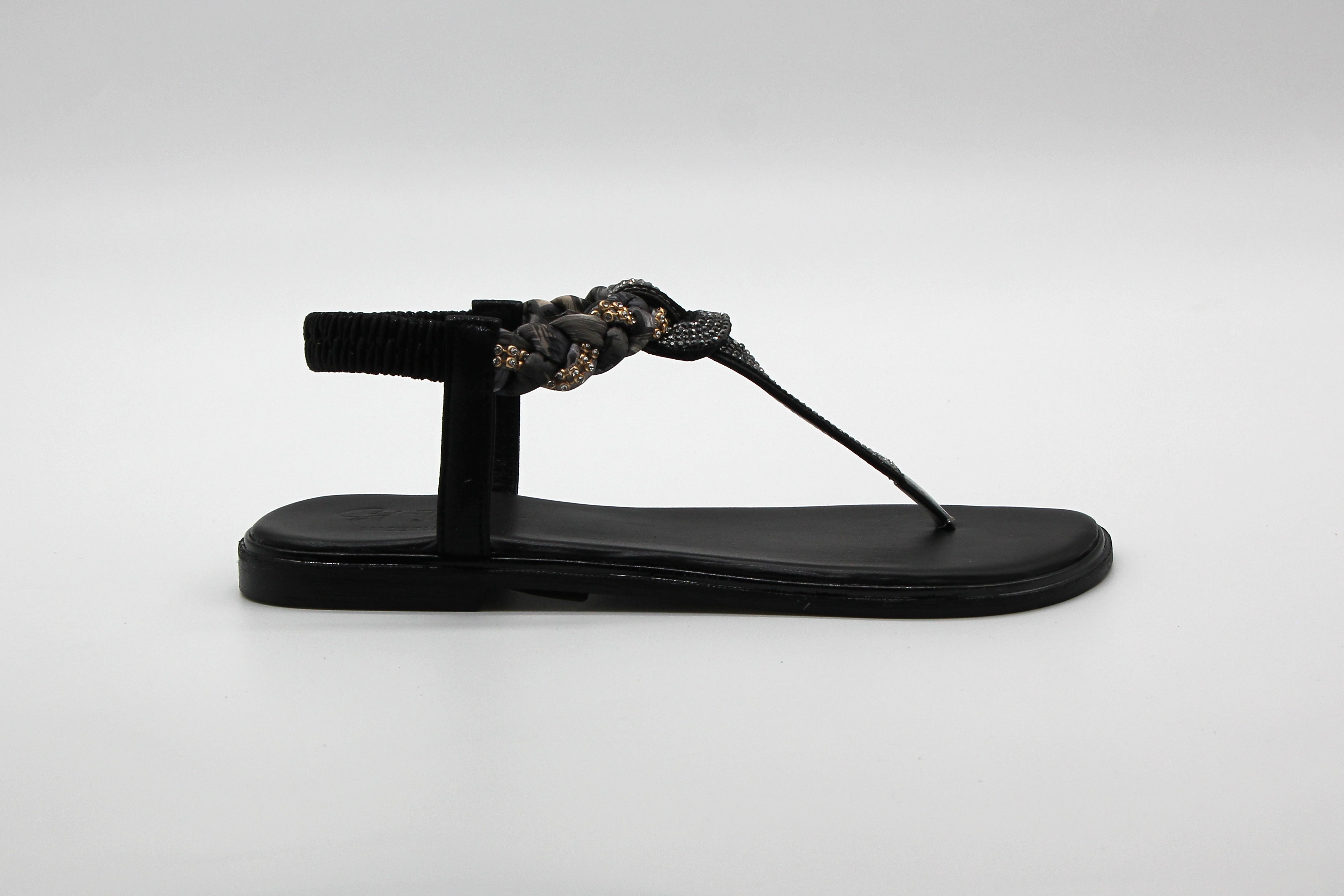 D&E Kadın Günlük Parmak Arası Sandalet - Siyah