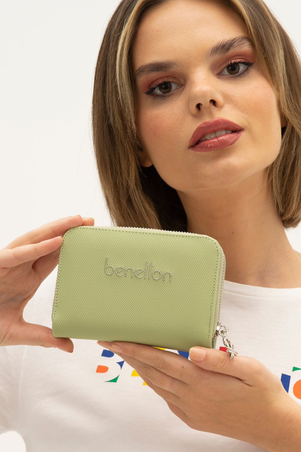 Unıted Colours Of Benetton Kadın Cüzdan - Yeşil