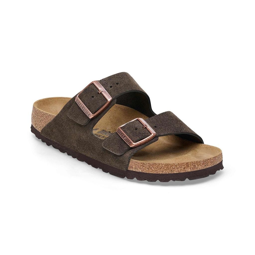 Birkenstock Arızona Vl Erkek Kahve Süet Çift Tokalı Terlik 1027083