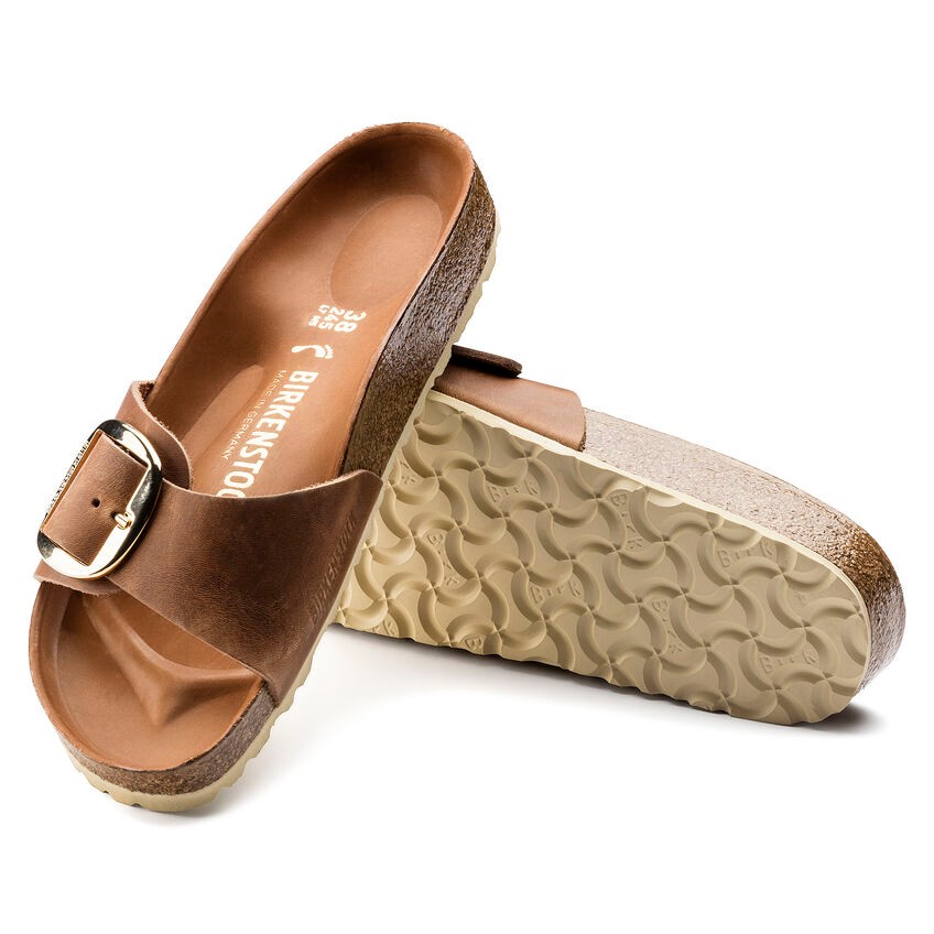Birkenstock Madrıd Bıg Buckle Leoı Kadın Konyak Terlik 1006525