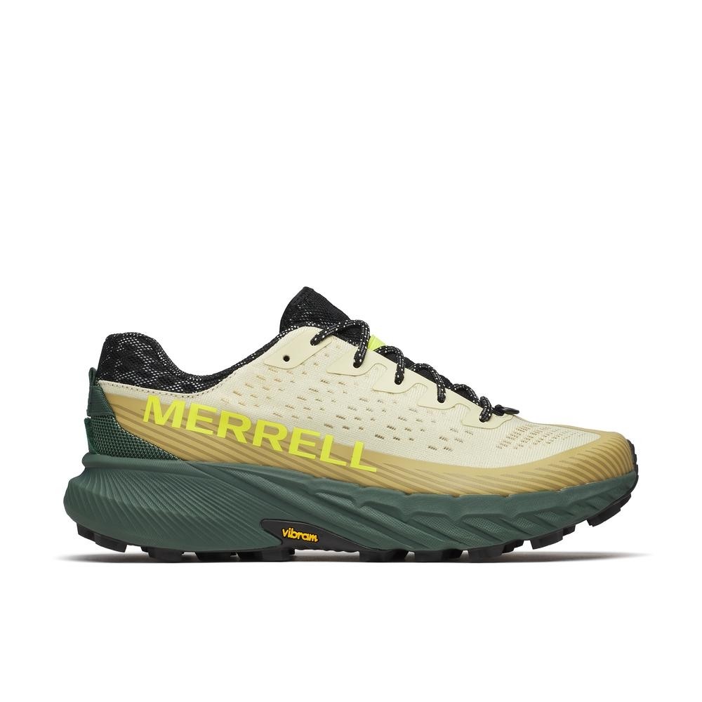 Merrell Agılıty Peak 5 Erkek Bej Yeşil Patika Koşusu Ayakkabısı J068337