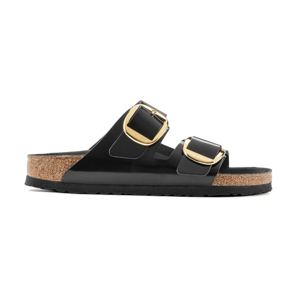 Birkenstock Arızona Bıg Buckle Nl Hıgh Shıne Siyah Kadın Çift Tokalı Terlik 1021476
