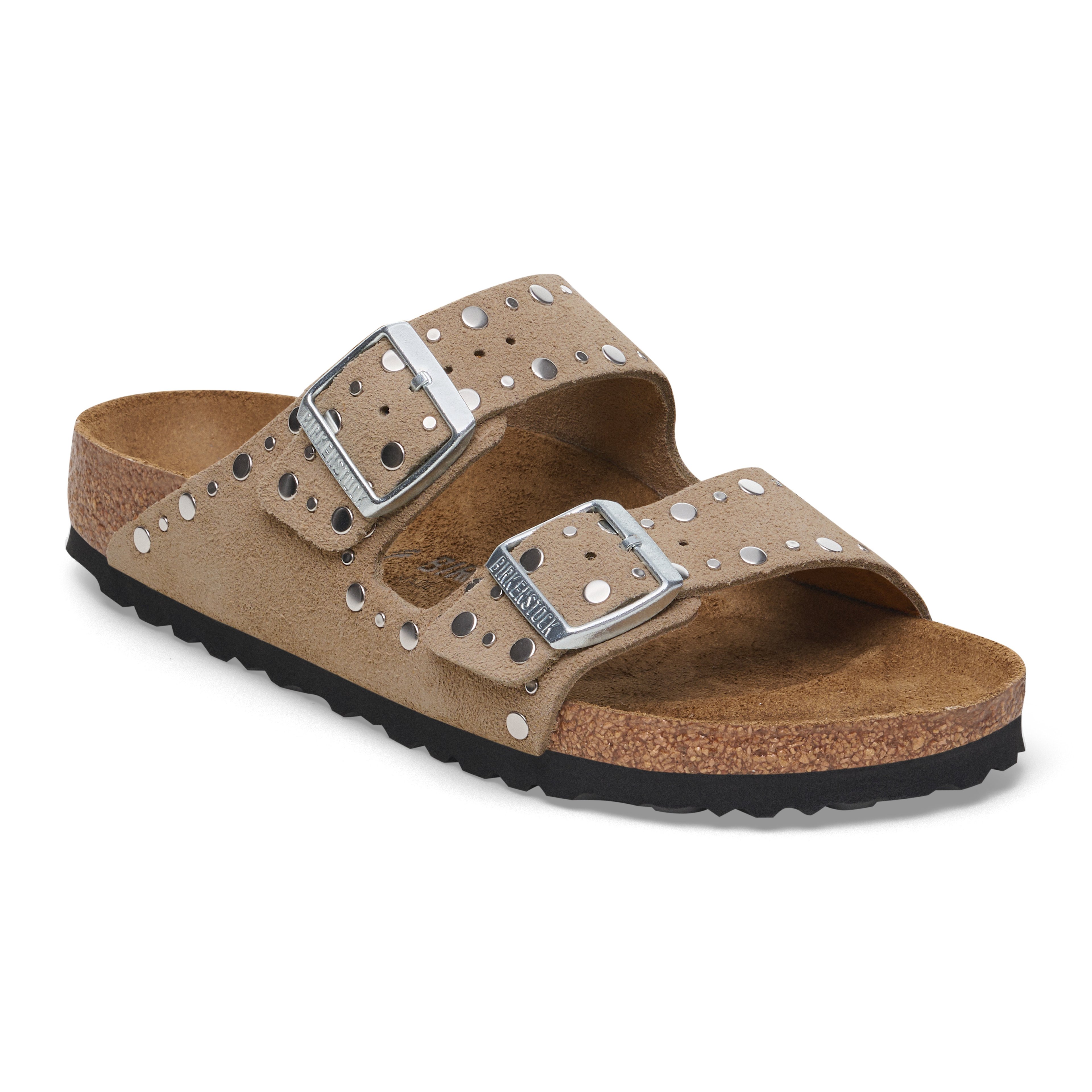 Birkenstock Arızona Vl Rıvet Kadın Açık Kahve Süet Tokalı Terlik 1029390