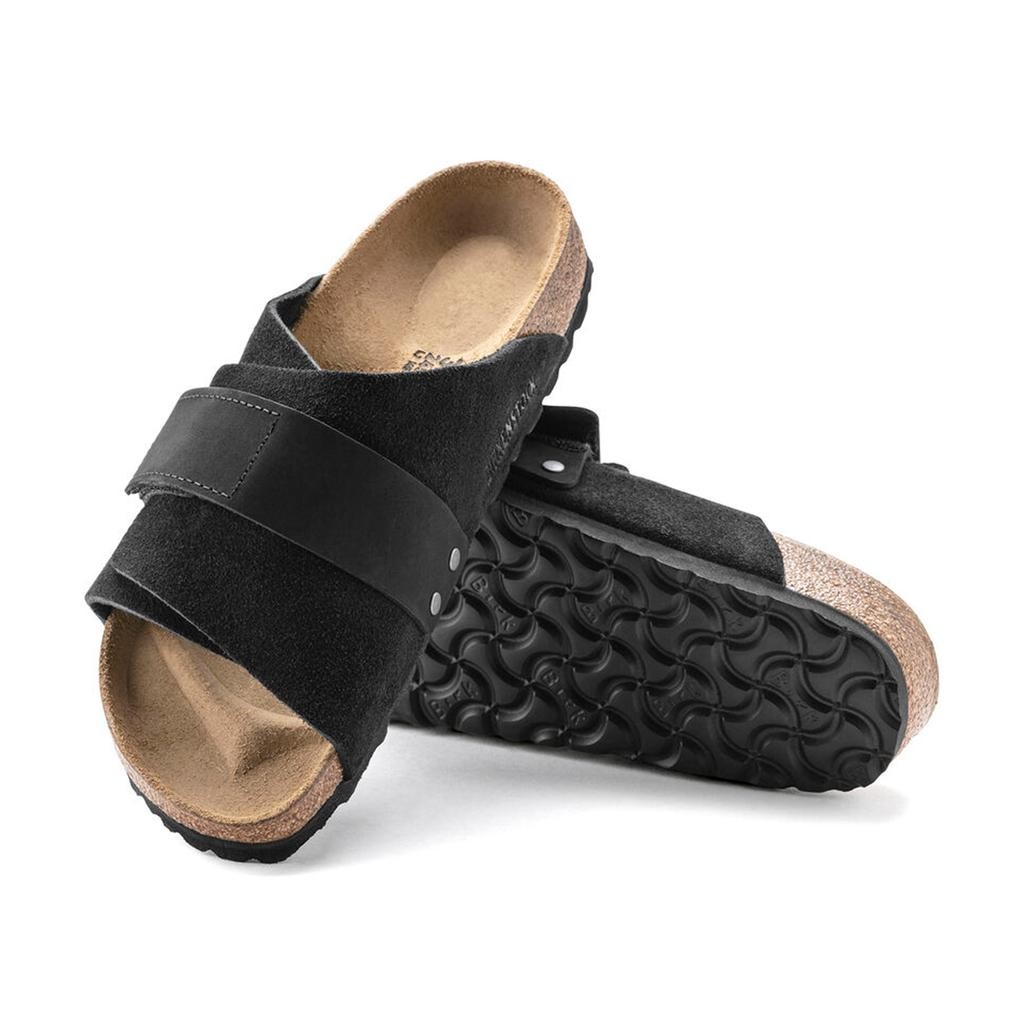 Birkenstock Kyoto Vl Erkek Siyah Düz Bant Terlik 1022566