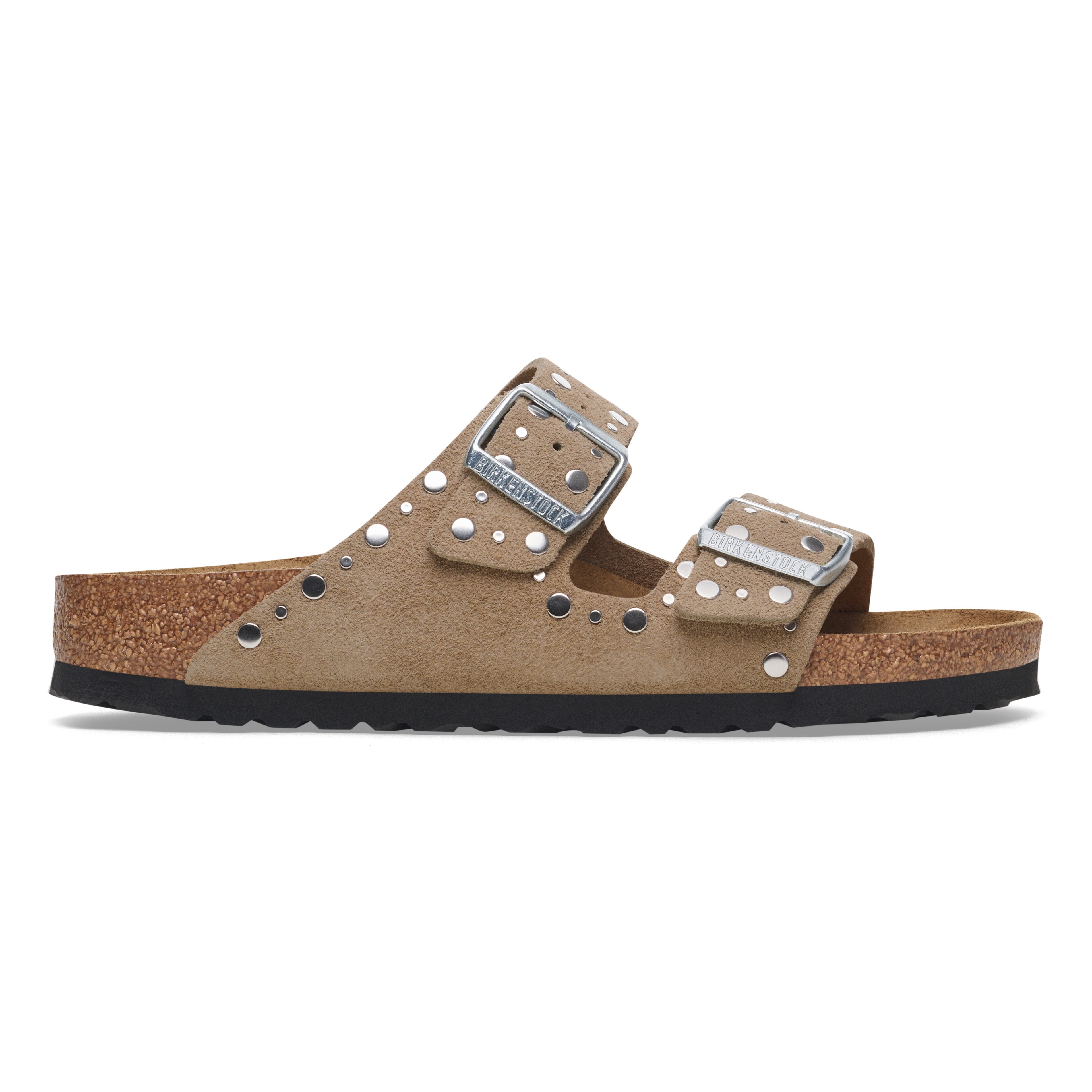 Birkenstock Arızona Vl Rıvet Kadın Açık Kahve Süet Tokalı Terlik 1029390