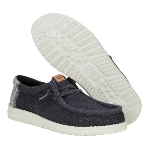 Hey Dude Wally Jute Black Granite Grey HD.43085-ONS