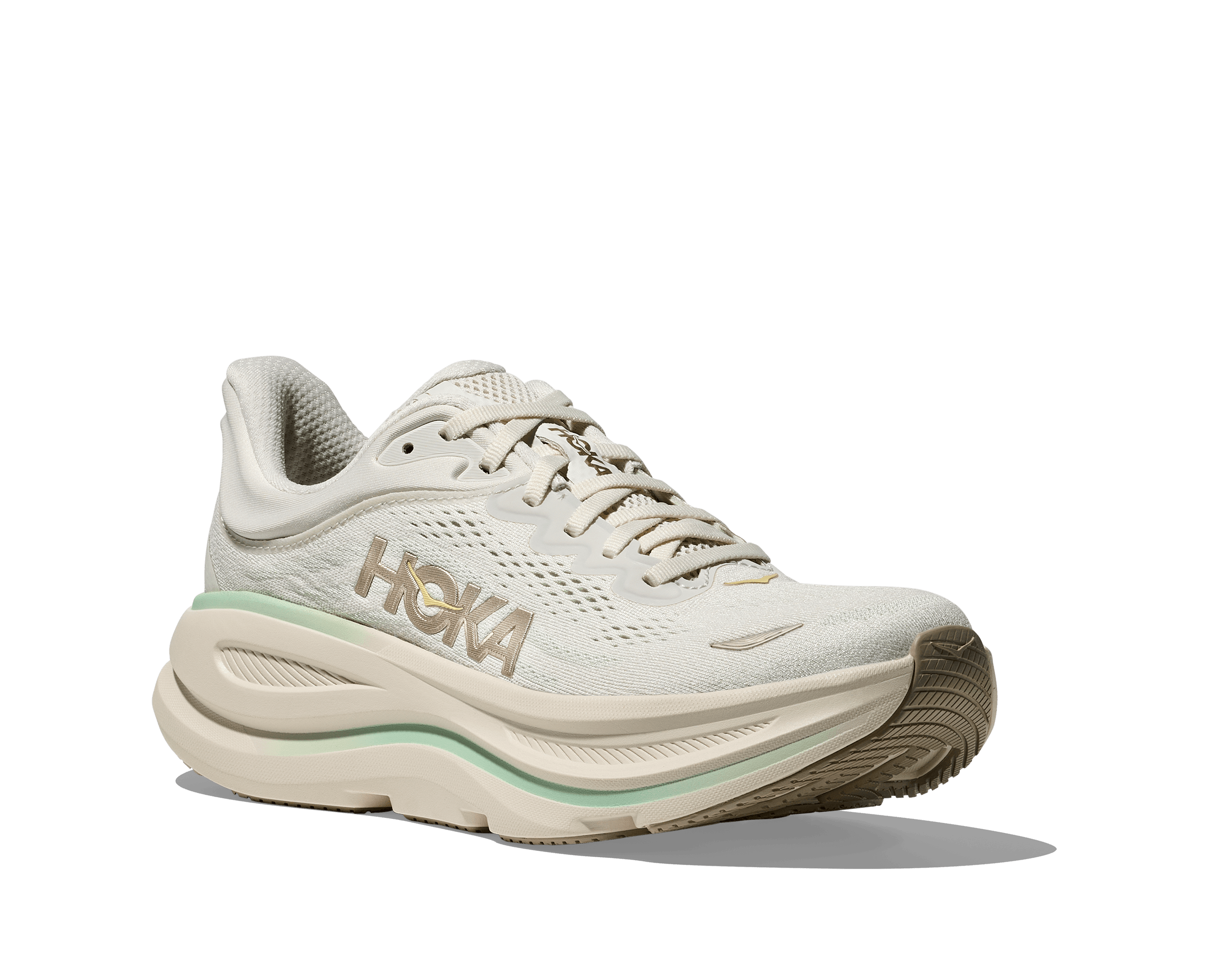 Hoka Bondi 9 Kadın Beyaz Yeşil Koşu Ayakkabısı 1162012-TLSL