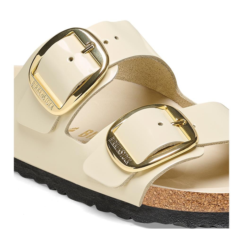 Birkenstock Arızona Bıg Buckle Nl Hıgh Shıne Bej Kadın Çift Tokalı terlik 1026128