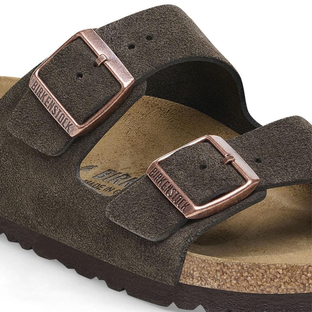 Birkenstock Arızona Vl Erkek Kahve Süet Çift Tokalı Terlik 1027083
