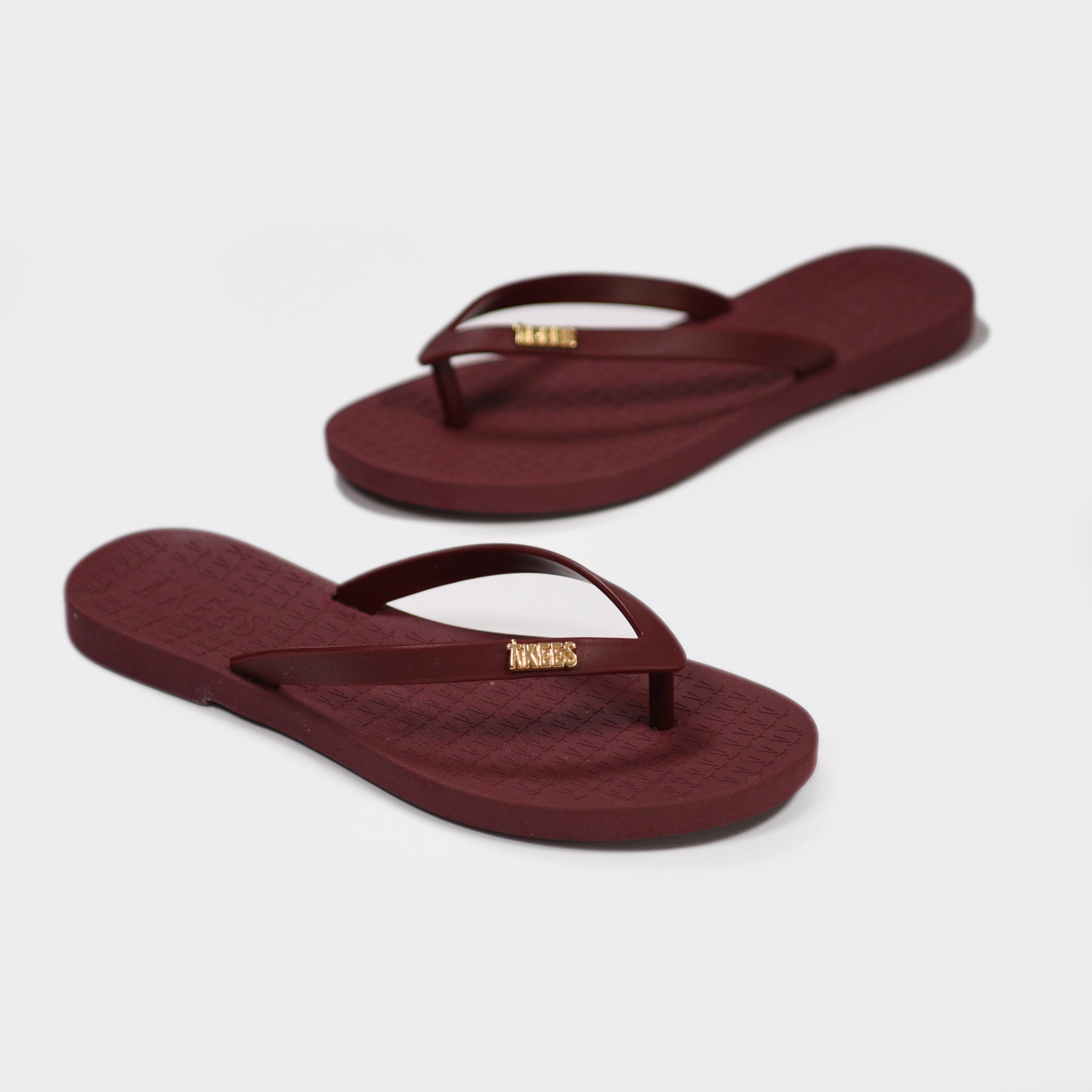 Tkees Kadın Bordo Parmak Arası Plaj Terlik TK-P207