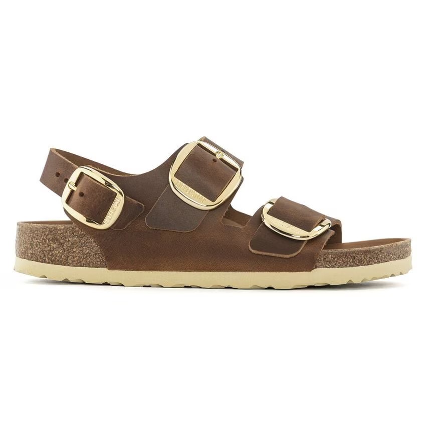 Birkenstock Mılano Bıg Buckle Leoı Kadın Taba Çift Tokalı Sandalet 1024067