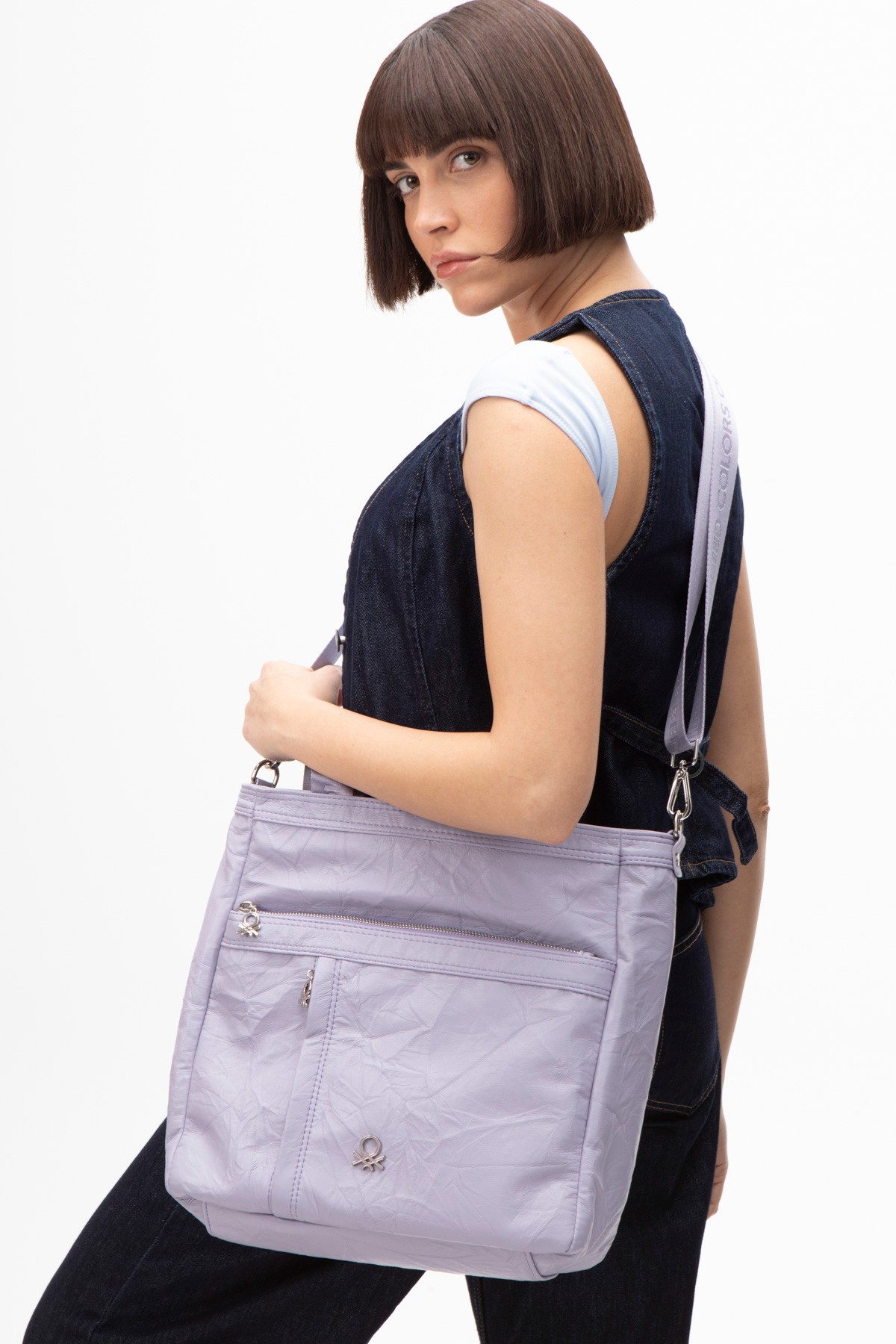Unıted Colors Of Benetton Kadın Omuz Kol Çantası BNT_1473 - Lila