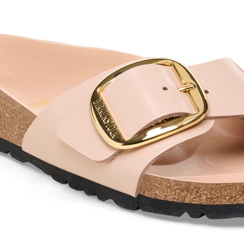 Birkenstock Madrıd Bıg Buckle Nl Hıgh Shıne Kadın Pudra Terlik 1026496