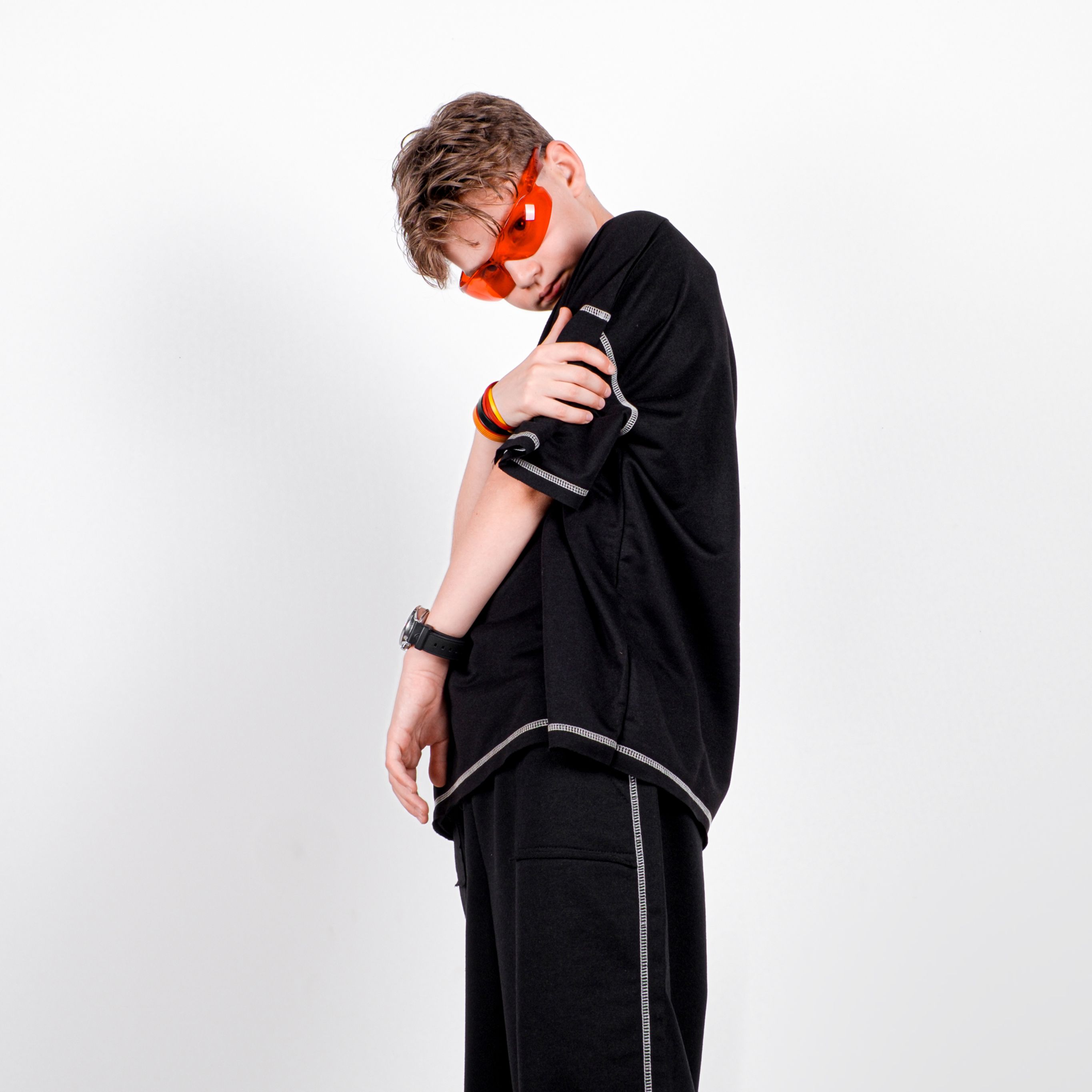 StreetKids Oversize Tişört – Siyah  | Çocuk ve Genç - Erkek (135-170 cm)