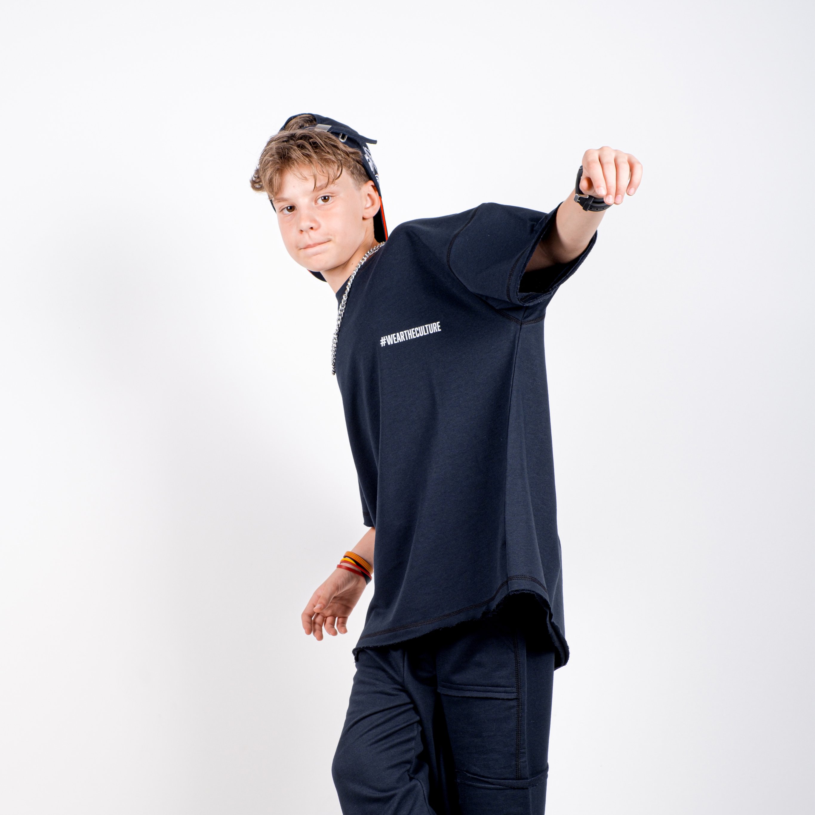 StreetKids Oversize Takım Basic Yazlık – Lacivert | Çocuk ve Genç Erkek (135-170 cm)