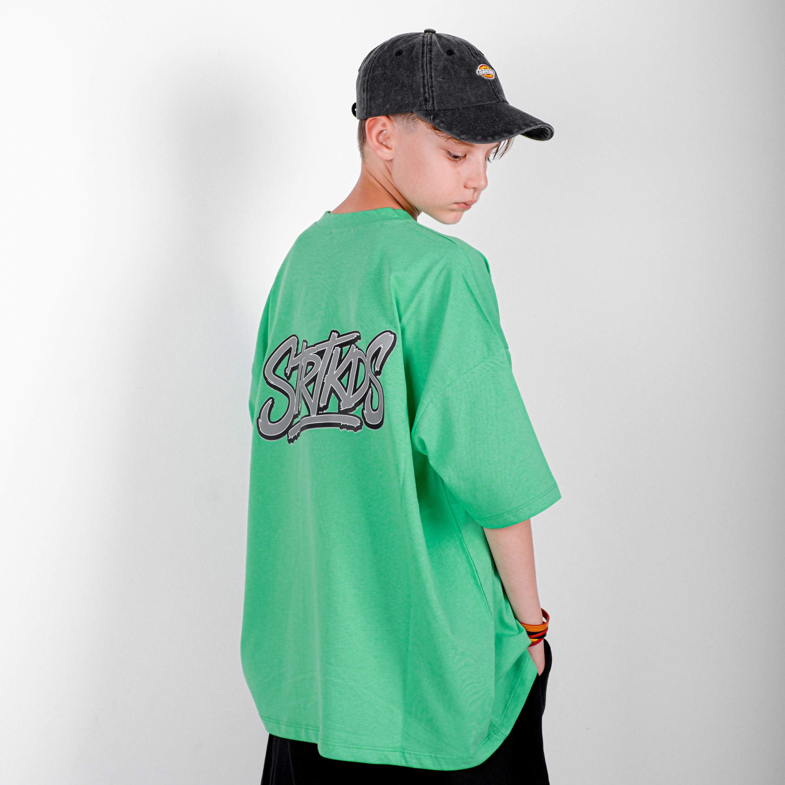 StreetKids Oversize Tişört – Yeşil | Çocuk ve Genç - Erkek (150-180 cm)