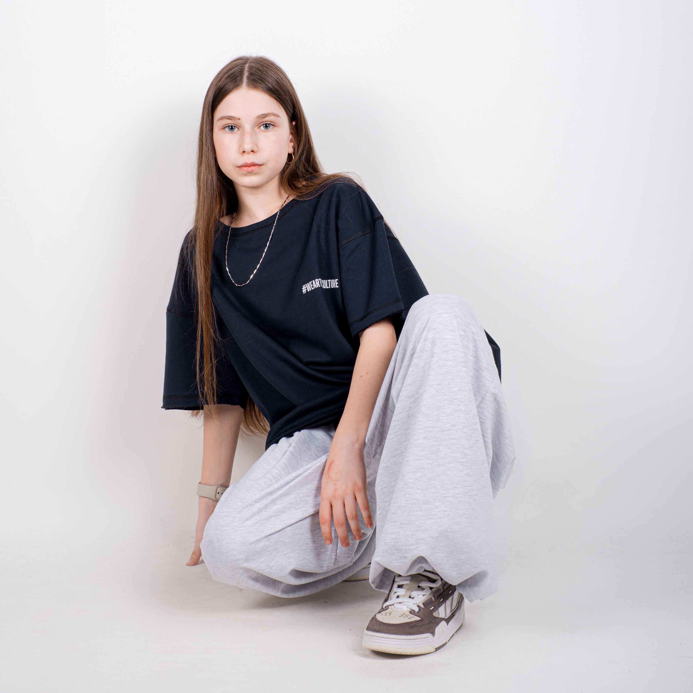StreetKids Oversize Eşofman – Gri | Çocuk ve Genç - Kız (143-170 cm)